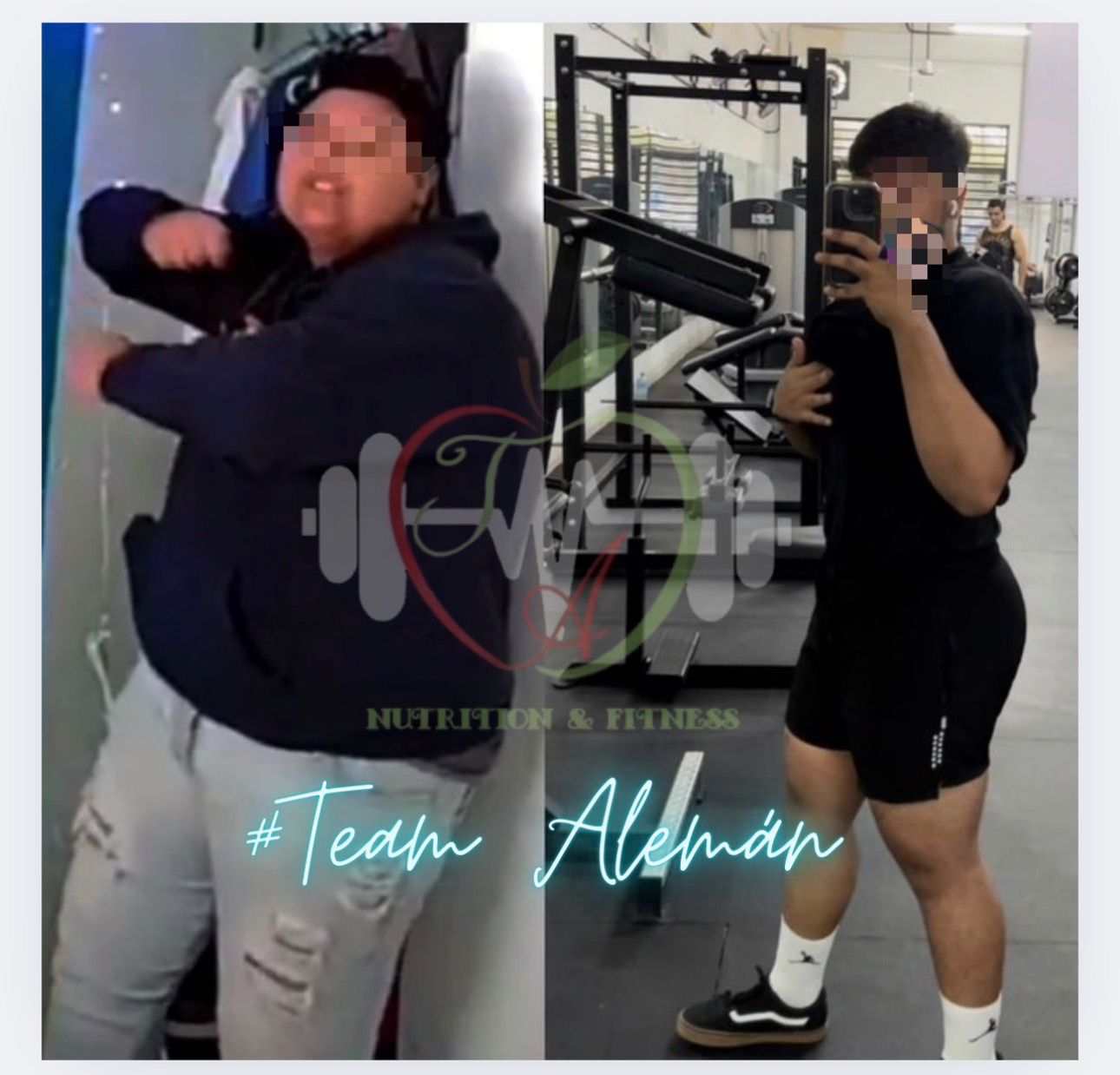 Antes transformación corporal